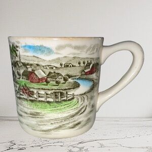 JOHNSON BROTHERS The Road Home Transferware Mug.